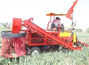 Moissonneuse-batteuse à l'ail